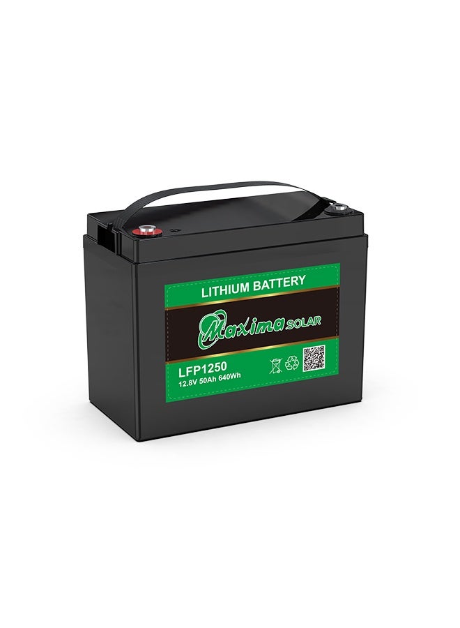 Maxima Lithium Battery 12V 50Ah SBM-LFP-12.8-LI-50 – LiFePO4 Deep Cycle, Lightweight, Long Life, Solar & RV Power Storage Solution - Image 1